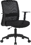 Кресло компьютерное Cactus CS-MC333-BK черный, сиденье черный, сетка/ткань, низк.спин. крестов. пластик, пластик черный