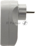 Сетевой адаптер СТАРТ SA1-ZD-2USB, 1 розетка, до 16А, 2 USB порта 2,5А, заземление, защитные шторки от детей, IP20, белый