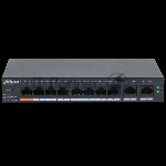 Коммутатор 8-портовый DAHUA DH-CS4010-8ET-60, PoE с функцией облачного управления L2, 8xRJ45 100Mb PoE, 2xRJ45 1Gb (uplink), суммарно 60Вт, коммутация 4.8 Гб, MAC-таблица 8К, металл