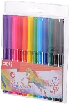 Фломастеры Deli EC10003 ColoRun Вентилируемый 12цв. пакет с европодвесом