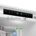 Встраиваемый холодильник Maunfeld MBF19354NFWGR LUX Inverter белый двухкамерный 209/64 л морозилка снизу, No Frost