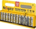 Элемент питания алкалиновый NAVIGATOR AA/LR6 94 782 NBT-NE-LR6-BP12 (блист.12шт) 94782