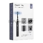 Зубная щетка Galaxy Line GL4983, черный, электрическая, время работы до 1,5 ч, мягкая щетина, до 37200 вибрирующих движений в мин, литий-ионный аккум., таймер завершения чистки, таймер смены области чистки, подставка для зарядки, кейс и 7 насадок