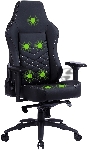 Кресло игровое Cactus CS-CHR-0112BL-M, массажное, с подголовником, черный
