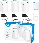 Бесшовный Mesh роутер Cudy M1300 (M1300 3-PACK) AC1200 10/100/1000BASE-TX/Wi-Fi белый (упак.:3шт)