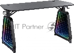 Стол игровой Cactus CS-GMD-BK-RGB столешница МДФ, черный каркас черный 136x60x75см