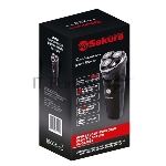 Бритва SAKURA SA-5428BK 3гол, триммер, сух/влаж. бритьё, черный