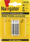 Элемент питания алкалиновый NAVIGATOR 94 750 NBT-NE-LR03-BP2 (блист.2шт) 94750