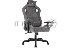 Кресло игровое Zombie Ghost Fabric серый Light-19 крестов. пластик
