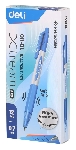 Ручка шариков. автоматическая Deli X-tream EQ11-BL синий мет./синий d=0.7мм син. черн. резин. манжета
