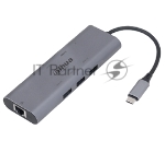 Док станция DAHUA 8 in 1 USB 3.1 Type-C to USB 3.0 + HDMI + RJ45 + SD/TF + PD Docking Station