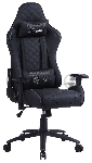 Кресло игровое Cactus CS-CHR-030BL черный, сиденье черный, эко.кожа, с подголов. крестовина металл, пластик черный