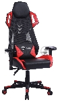 Кресло игровое Cactus CS-CHR-090BLR черный/красный, сиденье черный/красный, эко.кожа/сетка, крестовина пластик, пластик черный