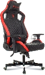 Кресло игровое Knight OUTRIDER черный/красный ромбик эко.кожа с подголов. крестовина металл