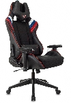 Кресло игровое Бюрократ VIKING 4 AERO RUS белый/синий/красный/черный, искусст. кожа/ткань, две подушки