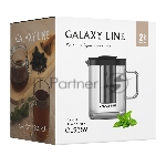 Чайник заварочный Galaxy LINE GL 9359, черный, 1000 мл, фильтр из нержавеющей стали 18/10, колба из боросиликатного стекла, носик антикапля, подходит для любых плит, кроме индукционных, выдерживает температуру от -40 до 150 C°, крышка с силиконовыми вставками