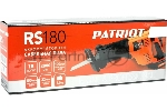 Пила сабельная аккумуляторная  PATRIOT RS 180UES, 18В, 3000 ход/мин, ход пильного полотна 22мм, макс. глубина пропила 100мм, регулировка скорости, быстрая замена пильного полотна, прорезиненная рукоятка
