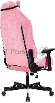Кресло игровое Knight N1 Fabric розовый Velvet 36 с подголов. крестовина металл