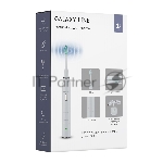 Зубная щетка Galaxy Line GL4983, белый, электрическая, время работы до 1,5 ч, мягкая щетина, до 37200 вибрирующих движений в мин, литий-ионный аккум., таймер завершения чистки, таймер смены области чистки, подставка для зарядки, кейс и 7 насадок