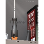 Крестовая отвертка "Home Series Gray" Deli HT1203C PH0x75мм  Эксклюзивный дизайн, рукоятка из высококачественного софттач пластика