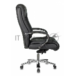 Кресло руководителя Бюрократ T-9925SL/BLACK черный, кожа, крестовина хром