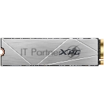 Накопитель SSD ADATA XPG GAMMIX S60, 2Tb, PCIe 4.0 x4, M.2 2280, NVMe, R/W 5000/4200, с радиатором