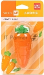 Ластик Deli VP414car VP414ORANGE морковь 54x23x16мм оранжевый блистер с европодвесом