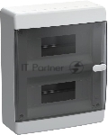 Корпус пластиковый IEK UNION Compact ЩРН-П-18 IP41 черная прозрачная дверь (UIC-KP12-N-18-41-K01)