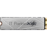 Накопитель SSD ADATA XPG GAMMIX S60, 512Gb, PCIe 4.0 x4, M.2 2280, NVMe, R/W 4700/1700, с радиатором
