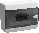 Корпус пластиковый IEK UNION Compact ЩРН-П-8 IP41 черная прозрачная дверь (UIC-KP12-N-08-41-K01)