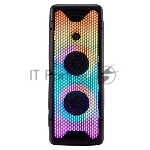 Акустическая система Gemini [GLS-550] 2-х полосная, активная, 80 Вт, 2x6" +1", входы: 1/4" микрофонный, 1/4" гитарный, 3,5 линейный, настраиваемая LED подсветка, Bluetooth, FM, USB, 12V/2400 mA lithium battery