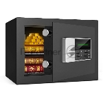 Сейф Deli ET550 250x 350x 250 мм, кодовый электронный/ключевой, чёрный