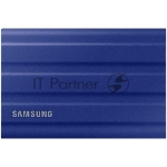 Накопитель  Samsung External SSD T7 Shield, 2TB, Type C-to-C/A, USB 3.2 Gen2, R/W 1050/1000MB/s, IP65, 88x59x13mm, 98g, Blue (12 мес.)