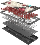 Клавиатура A4Tech Bloody S98 Pixels Red проводная USB серый/бежевый