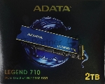 Накопитель SSD ADATA LEGEND 710, 2Tb, PCIe 3.0 x4, M.2 2280, NVMe, R/W 2400/1800, с радиатором
