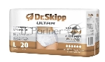 Подгузники-трусы для взрослых Dr.Skipp Ultra, р-р L (100-140 см), 20 шт., 8094