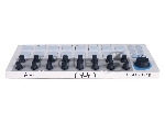 Контроллер MIDI [430101] Arturia [BeatStep] позволяет запускать клипы в Ableton Live, проигрывать ударные в BFD и EZDrummer, 16-шаговый аналоговый секвенсор, 16 пэдов, 16 энкодеров, CV выходы, USB In/Out, MIDI Out, совместимость с iPad