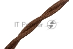 Провод Bironi B1-424-72-20 2*1,5 витой, коричневый матовый, 20 м