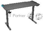 Стол Cactus CS-EDL-GBK столешница МДФ черный, каркас черный
