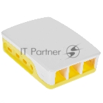 Корпус Qumo ABS Plastic, Raspberry Pi 4, White+Yellow(RS032)