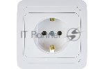 Розетка 1-м CLASSICO с заземл. 2028 бел. ASD/IN HOME 4680005959907