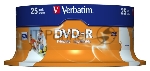 Диск DVD-R Verbatim 4.7Gb 16x Cake Box (25шт) Printable (43538)