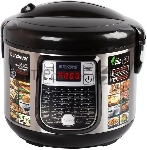 Мультиварка Endever Vita-95, мощность 1000 Вт, черный/стальной, емкость 5л, 45 авторежимов работы, книга рецептов