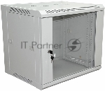 Настенный шкаф RexantPRO 19" 12U 600×450×635 мм (ШxГxВ) - передняя дверь стекло, боковые стенки съемные (разобранный) RAL 7035