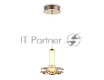 Подвесной светодиодный светильник Ambrella light LH31001 BS/TI латунь/янтарь 10W 3000K 150*150*240