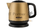 Чайник электрический Kitfort KT-6111 1л. 1630Вт золотистый/черный (корпус: нержавеющая сталь)