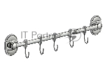 Крючок для полотенца Potato Genus 5 крючков, хром P2914-5