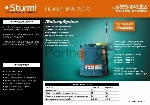 Опрыскиватель садовый GS8216N Sturm! ранцевый аккумуляторный, 1BatterySystem, 16 л,без АКБ и ЗУ