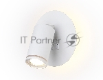Настенный светильник с выключателем Ambrella light FW2462 WH белый GU10 max 12W+LED 4200K 7W D145*150