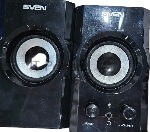 (Из ремонта, рабочий, гарантия 7 дней) Колонки SVEN SPS-606, чёрный, акустическая система 2.0 (мощность 2x3 Вт(RMS))